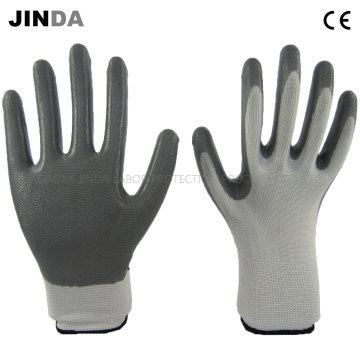 Guantes de trabajo industriales de protección revestidos con nitrilo (NS001)